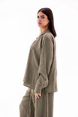Safy nadim-Olive Breeze Wrap set_Olive