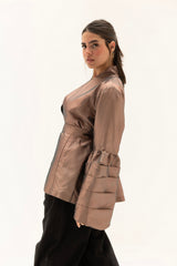 Safy nadim-Classic Mist Jacket_Brown