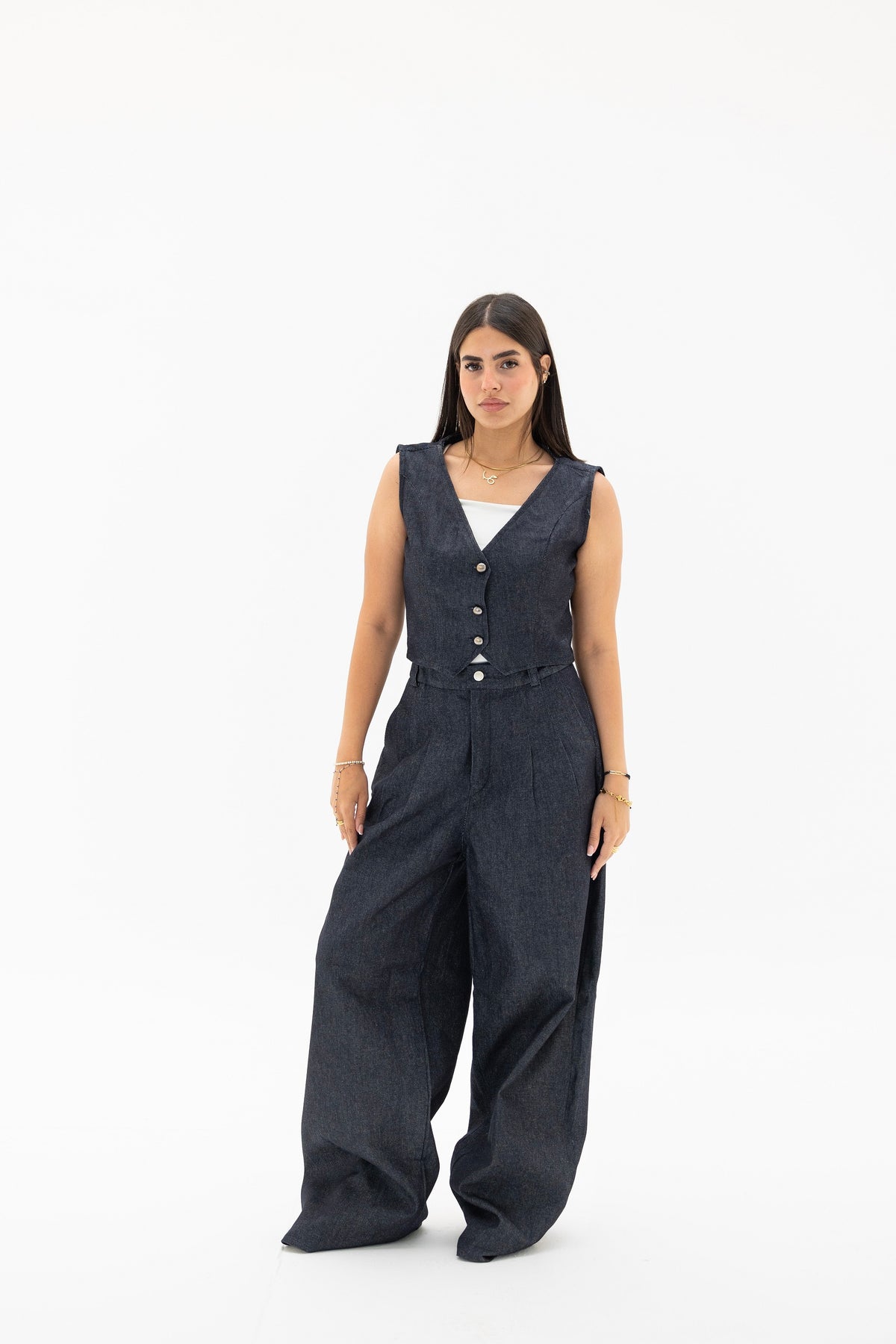 Safy nadim-Double Denim set_Navy