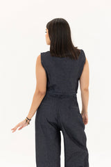 Safy nadim-Double Denim set_Navy