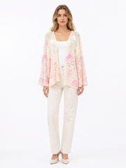 Pink Ocean Crochet Cardigan