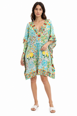 Amalfi Lemon Print Kaftan Dress