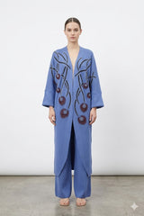 Blue Embroidered Set