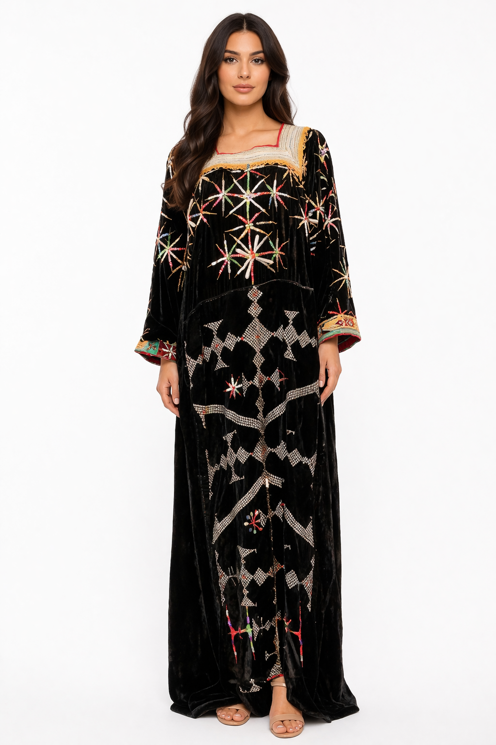 Velvet Embroidered Dress