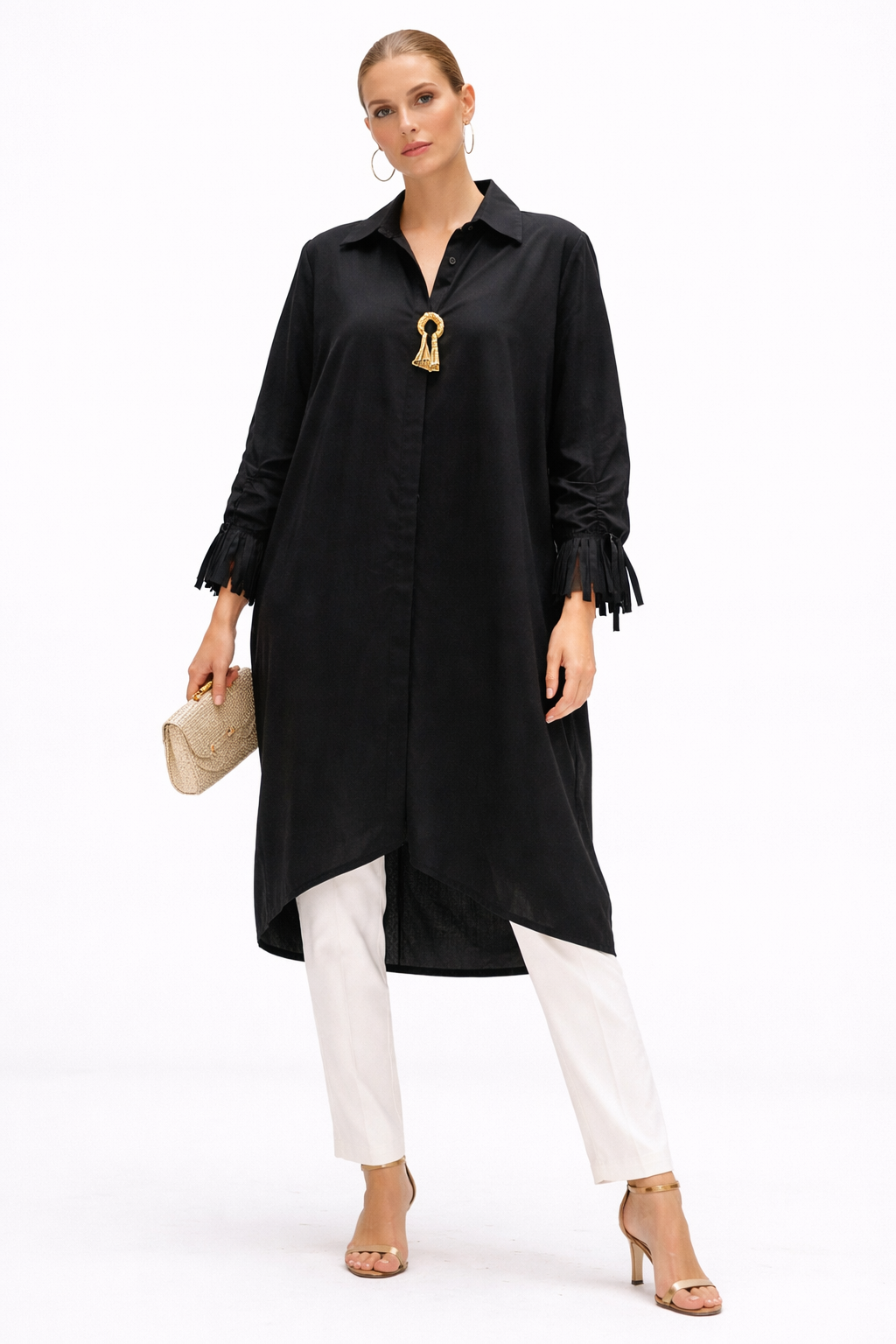 Asymmetrical Tassel Shirt