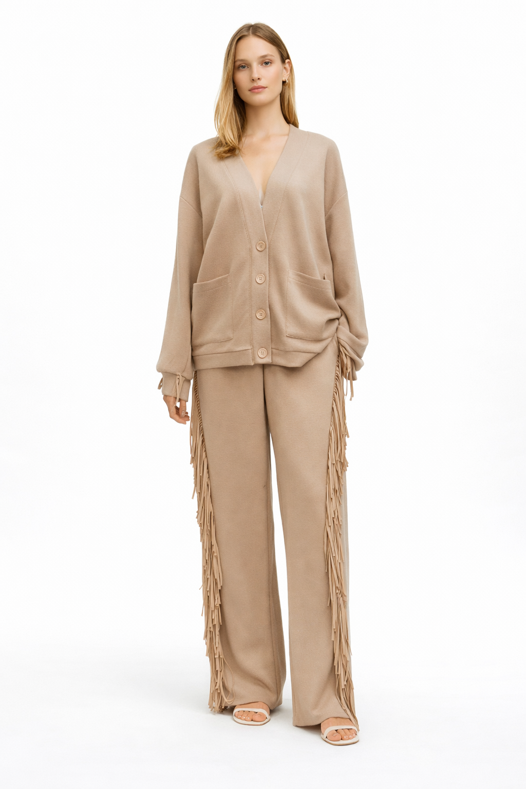 Fringed Knit Two-Piece Set