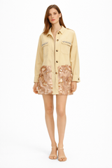 Sequined Utility Jacket