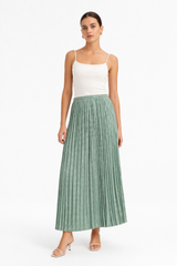 Pleated Mint Skirt