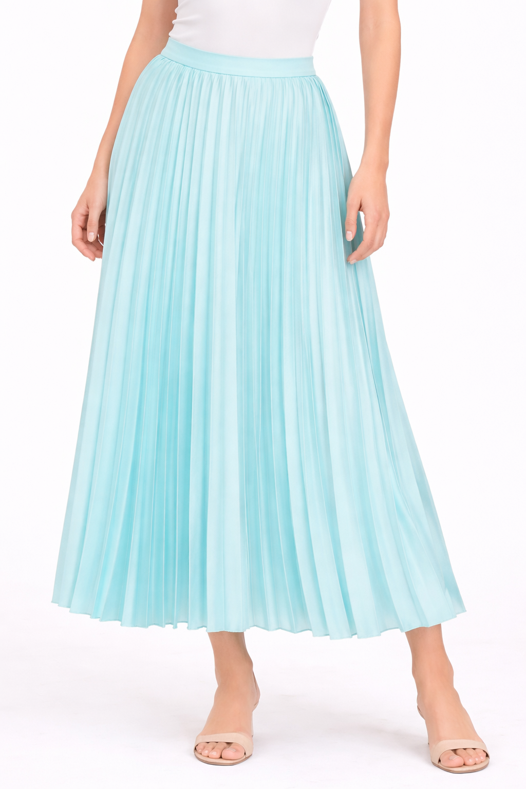 Pleated Midi Skirt