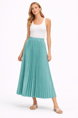 Pleated Maxi Skirt