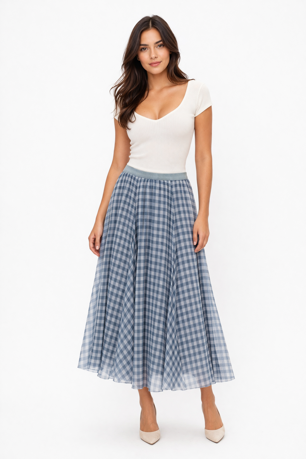 Bluebell Check Skirt