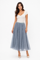 Bluebell Check Skirt