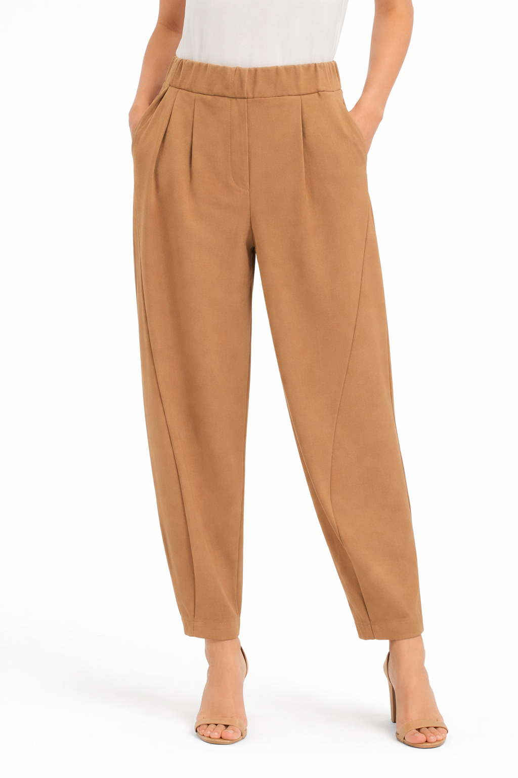 Caramel Pleat Pants