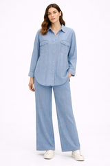 Denim Stripe Set