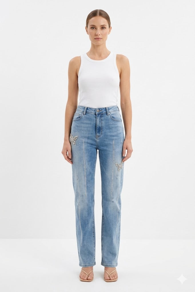 Butterfly Denim Jeans