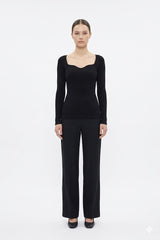 Black Ribbed Top