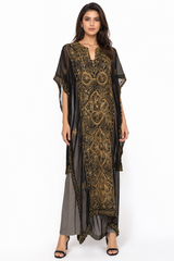 Black Embroidered Kaftan