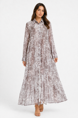 Sheer Floral Maxi Dress