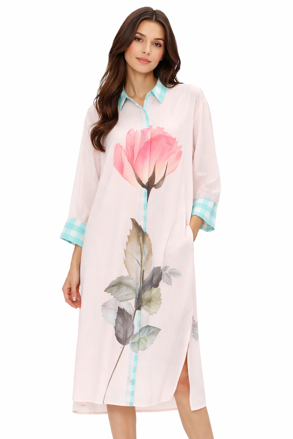 Floral Print Shirt Dress