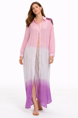 Pink Ombre Shirt Dress