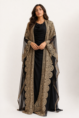 Embroidered Mesh Cardigan