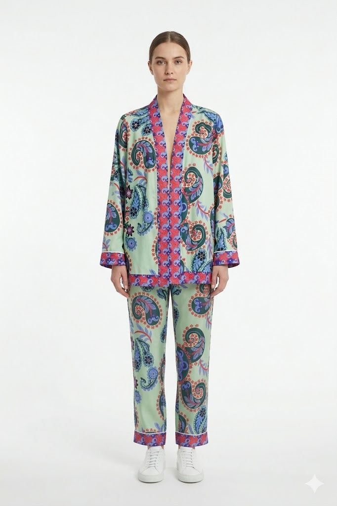Paisley Print Kimono