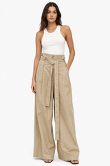 Beige Wrap Pants