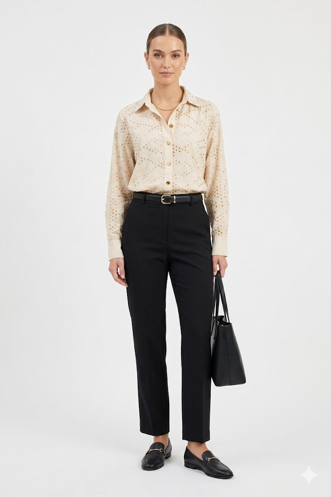 Studded Cream Shirt