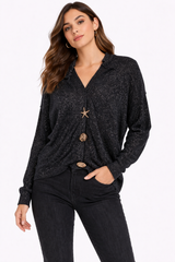 Star Button Cardigan