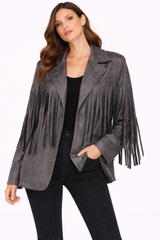 Steel Fringe Blazer
