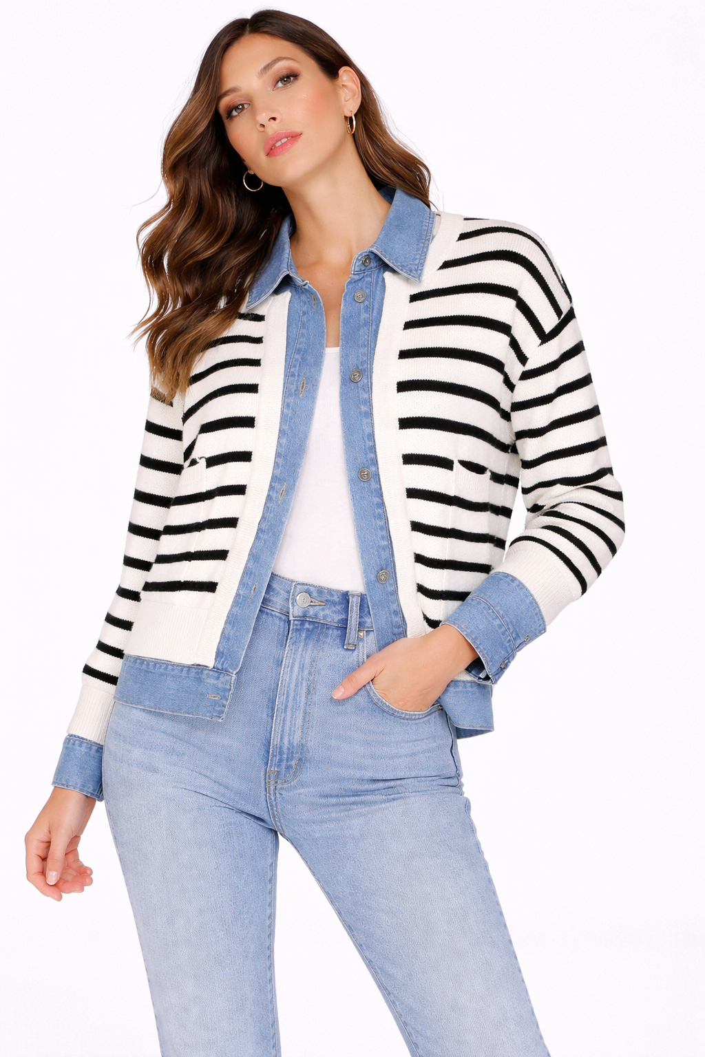 Paris Stripe Cardigan