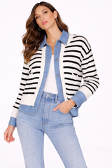 Paris Stripe Cardigan