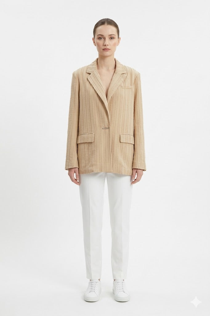 Sand Stripe Blazer