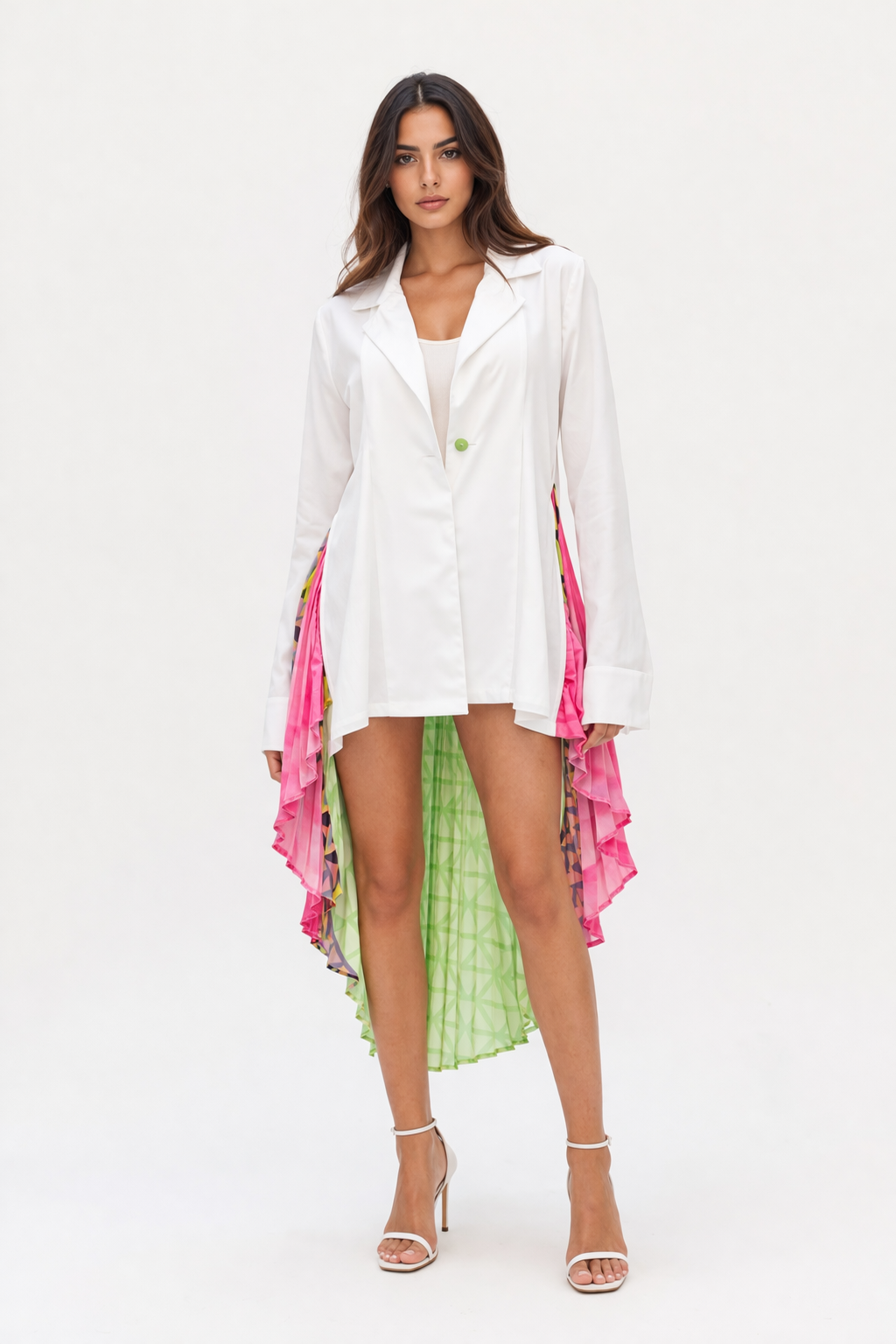 White Layered Tail Blazer