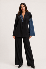 Denim Contrast Blazer