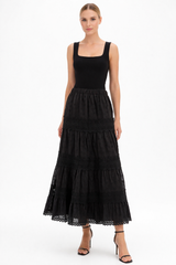 Tiered Lace Maxi Dress