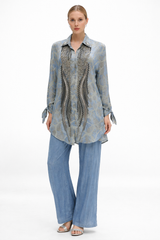 Embroidered Patterned Tunic & Wide-Leg Set