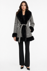 Noir Check Coat