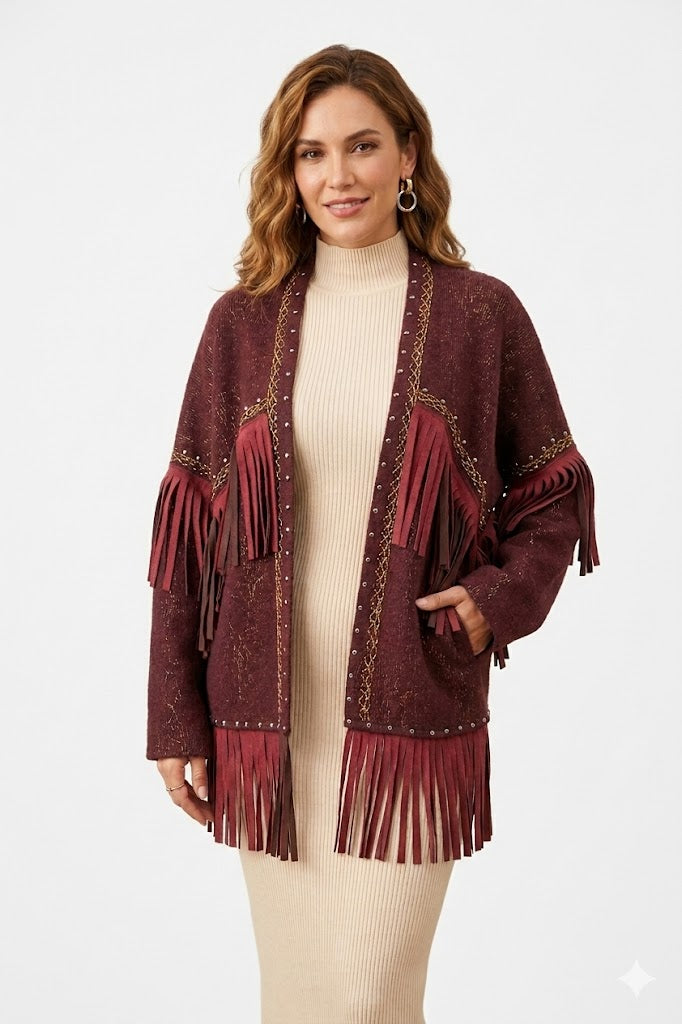 Gold Chevron Knit Kaftan