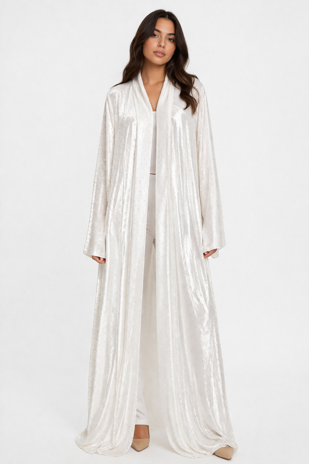 Shimmer Open Abaya
