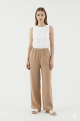 Beige Linen Pants