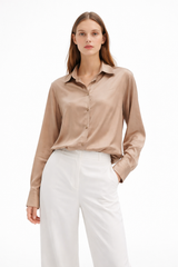 Champagne Satin Shirt