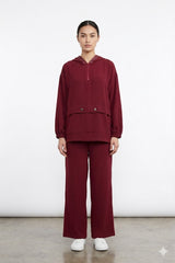 Burgundy Hooded Set