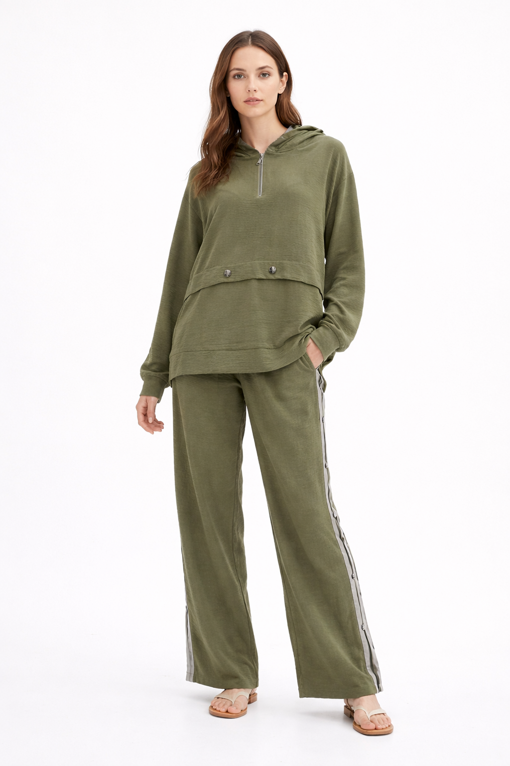 Olive Hooded Set