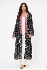 Polka Dot Open Abaya