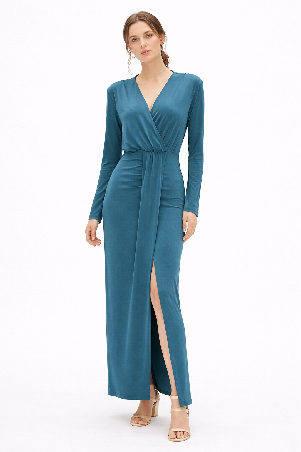 Wrap Slit Maxi Dress