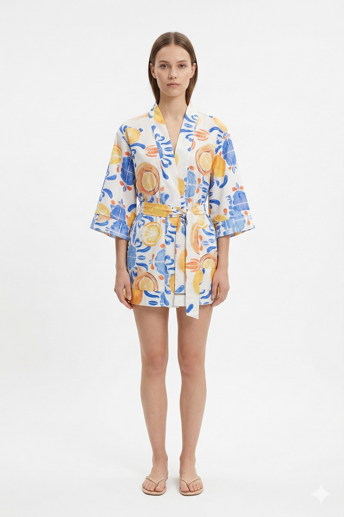 Citrus Wrap Kimono