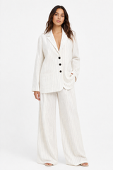 White Pinstripe Set