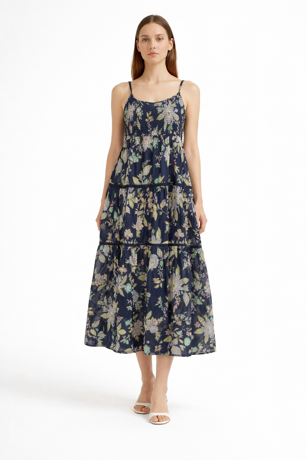 Floral Tiered Midi Dress