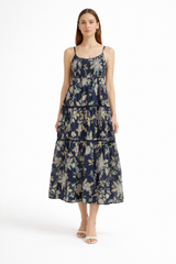 Floral Tiered Midi Dress